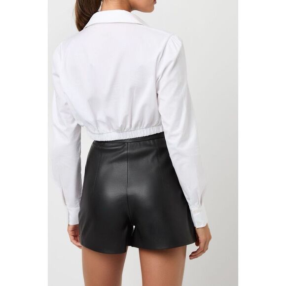 Kookai Black High Waist Shorts - Picture 2 of 14